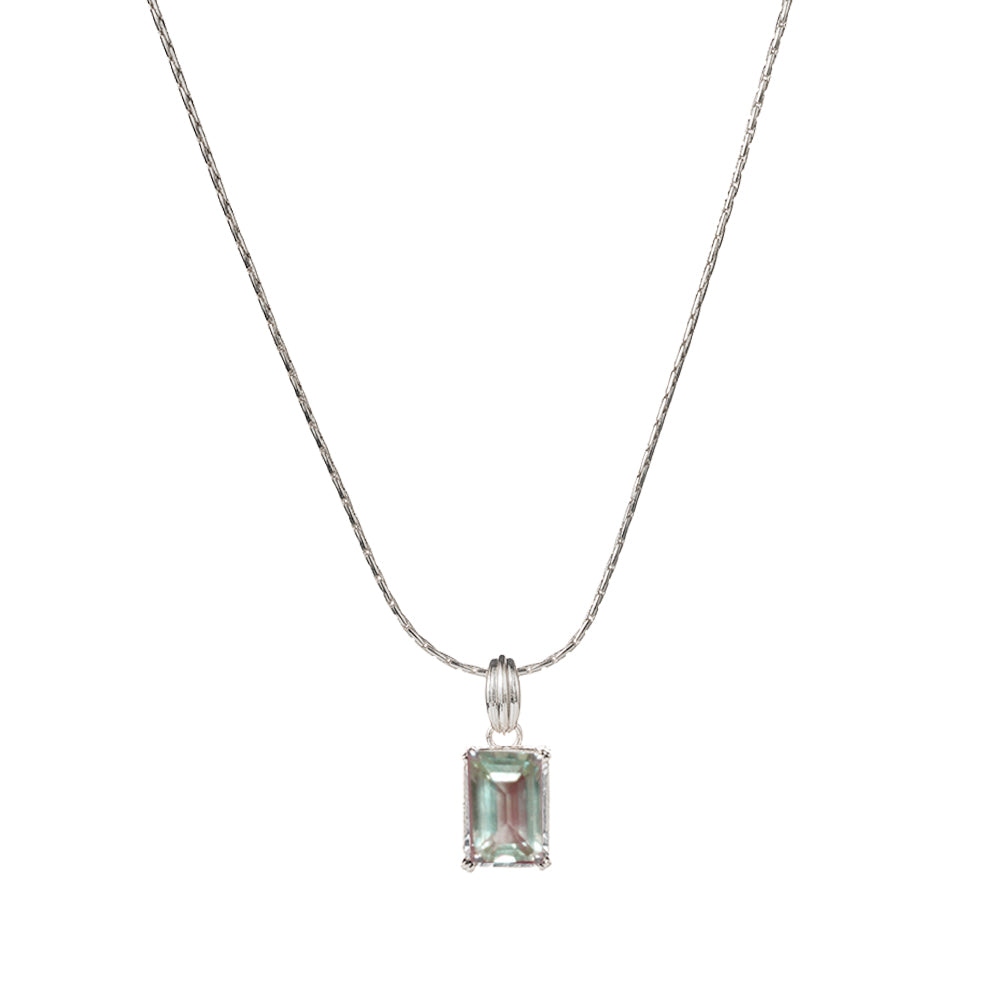 SUMMER GARDEN WHITE ICE CRYSTAL DETACHABLE PENDANT NECKLACE