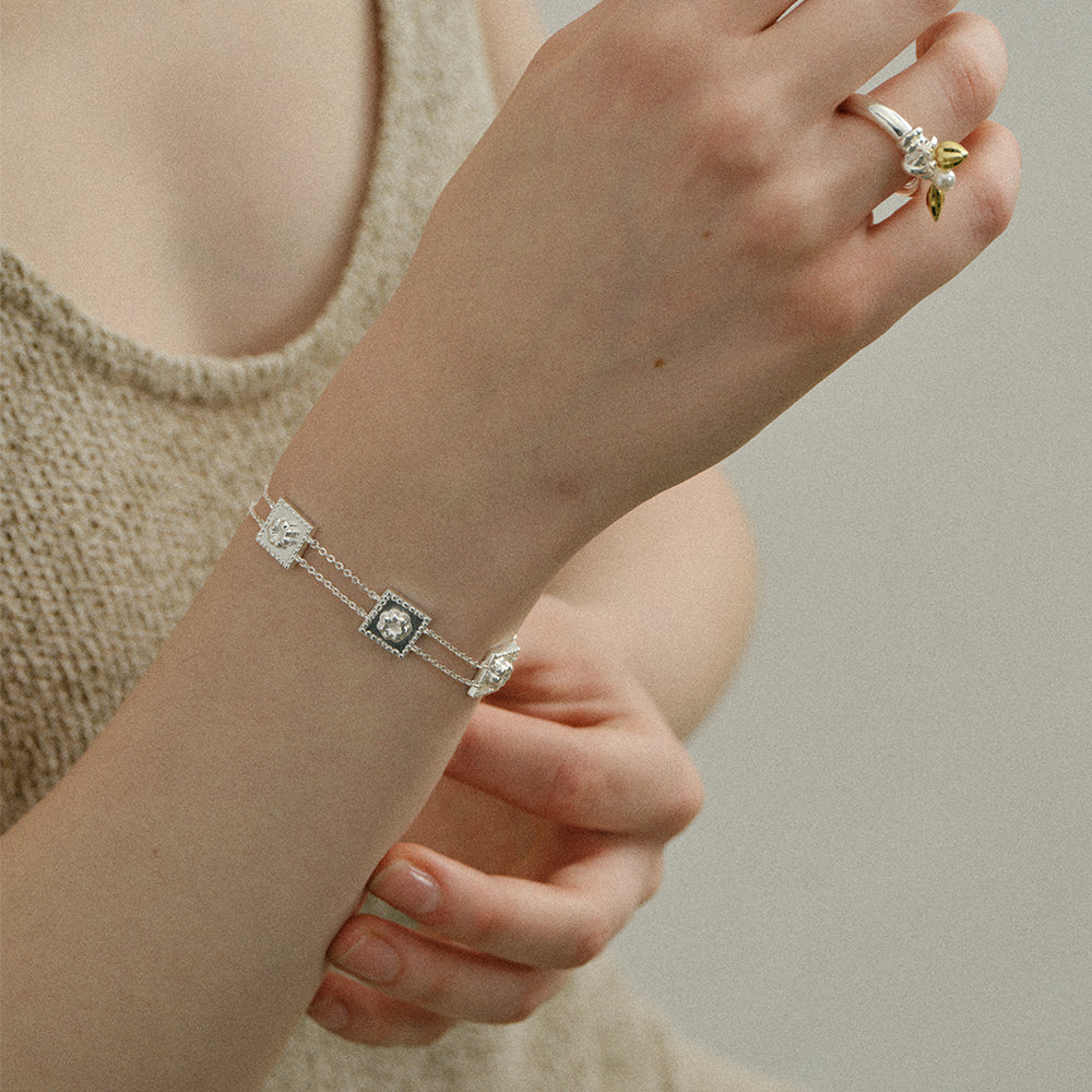 DOUBLE-LAYERED PUMPKIN FLOWERS BRACELET
