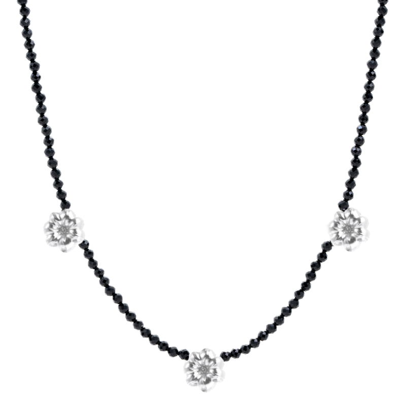 BLACK SPINEL NECKLACE