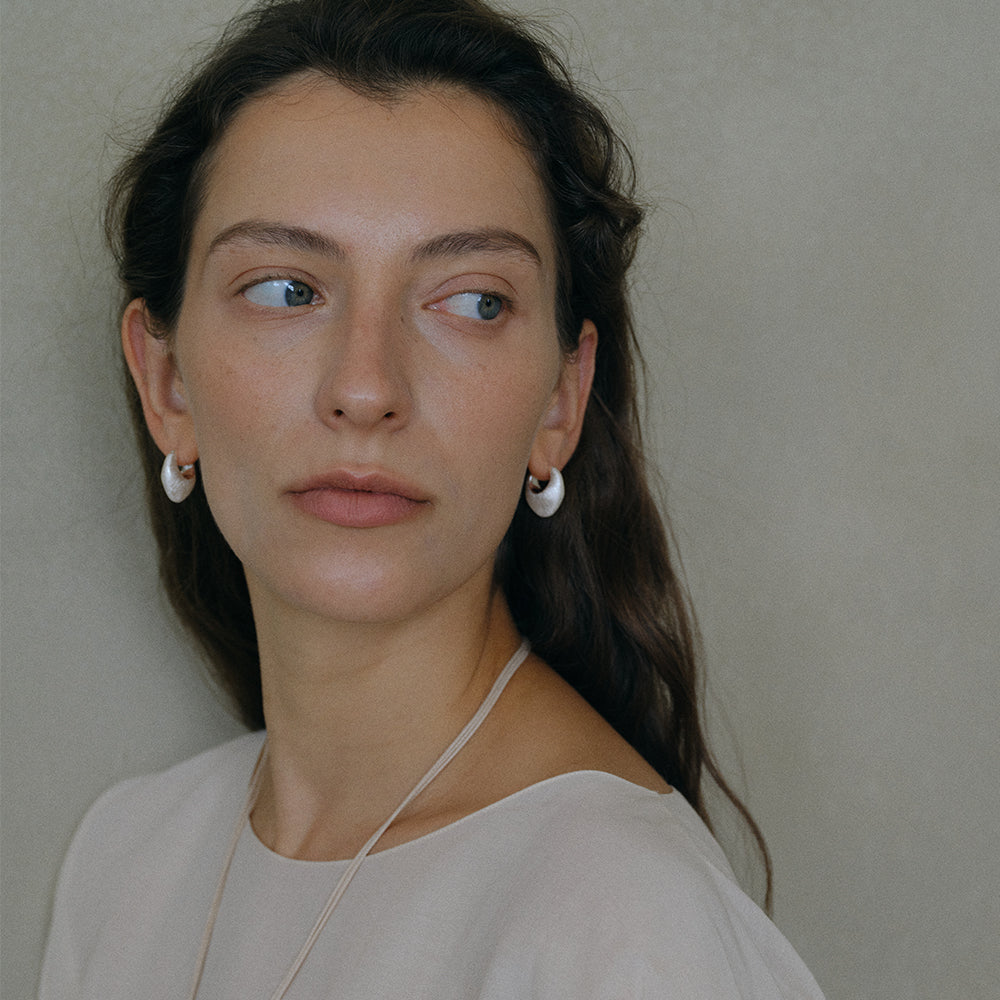 SILK EMBROIDERED CERAMIC JAR EARRINGS