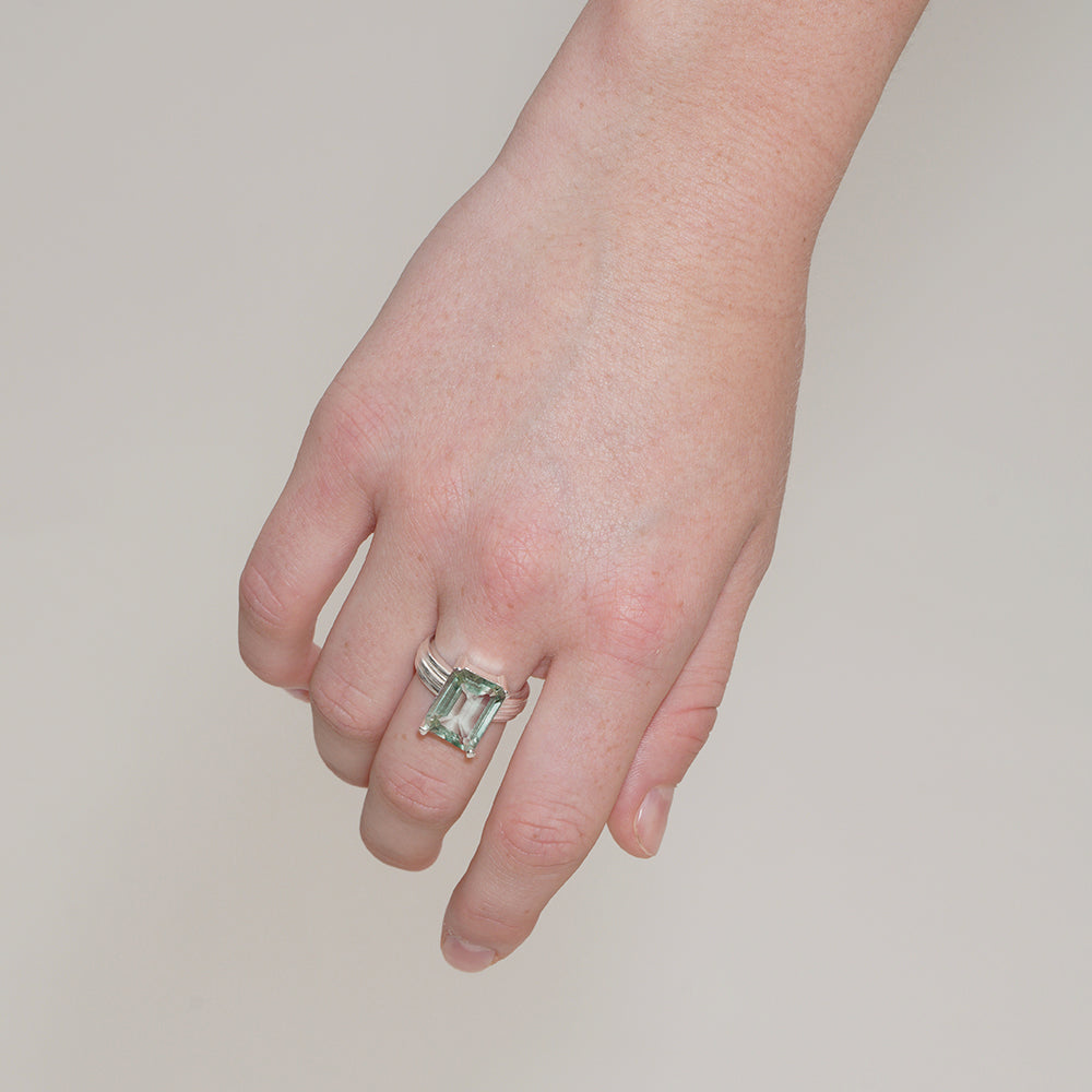 SUMMER GARDEN DOUBLE LAYERED CRYSTAL RING
