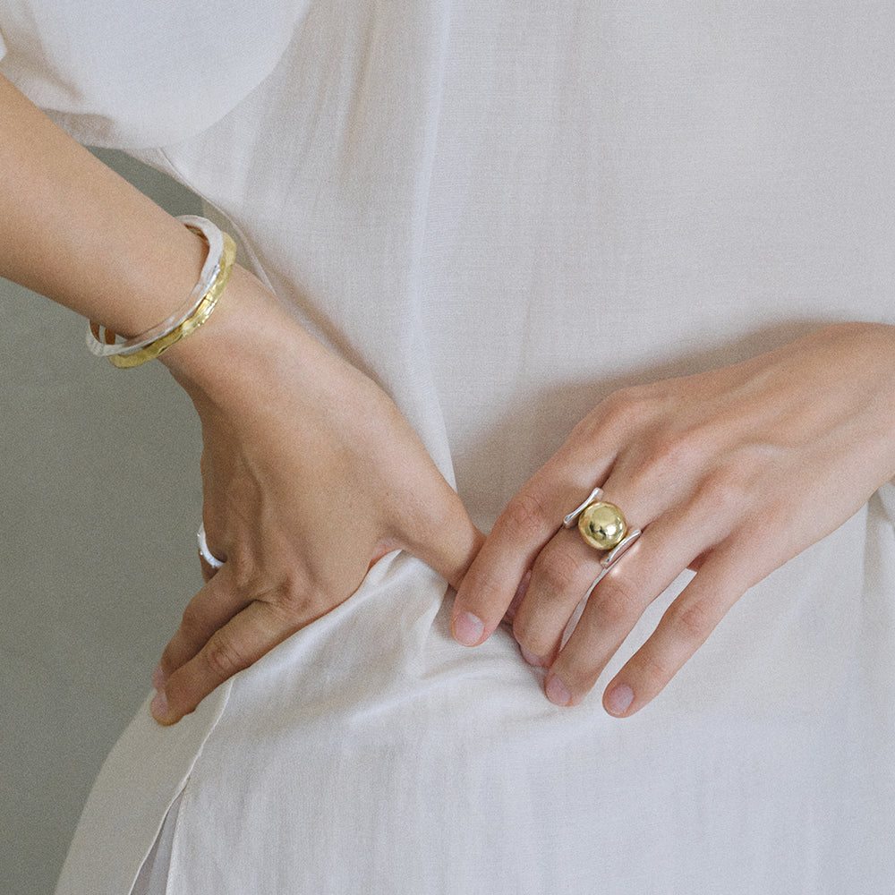 SCULPTURAL SPHERE RING