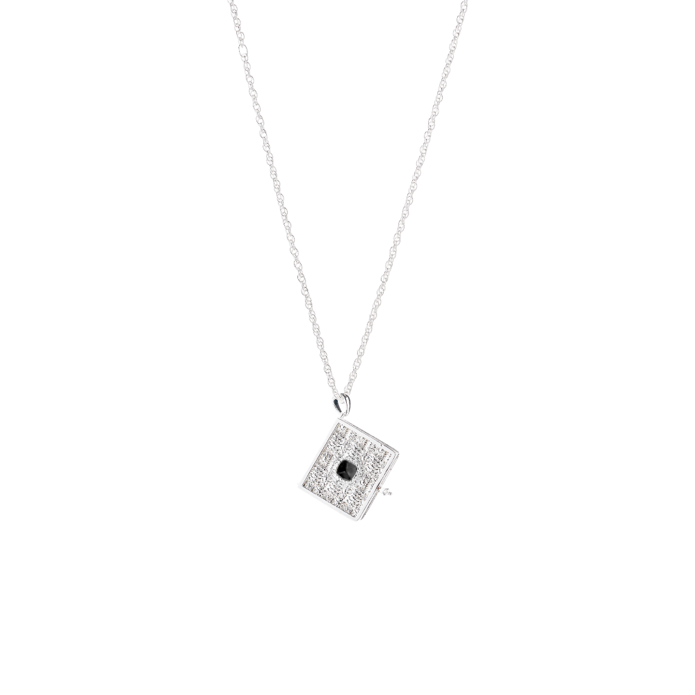 The Writer's Book Locket Necklace In Citrine