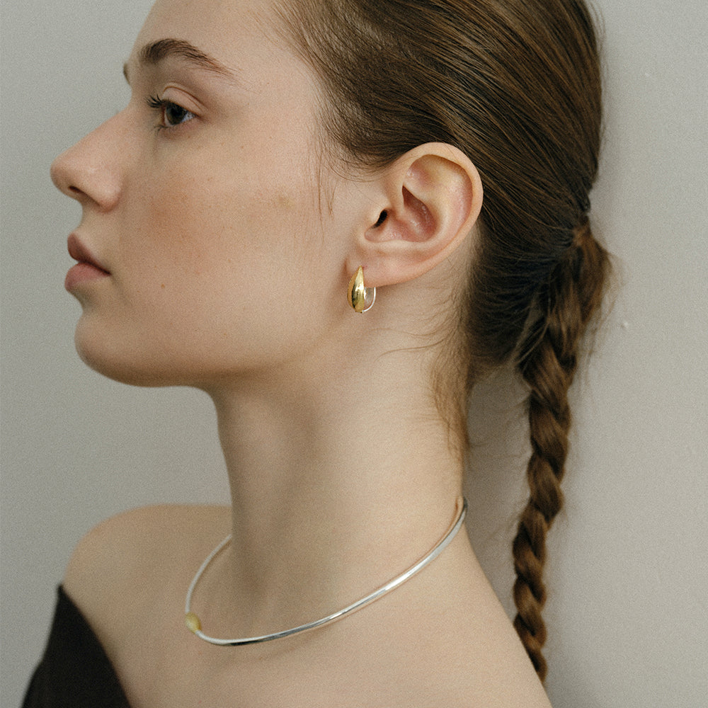 DOUBLE-SIDED TWO-TONE SEEDPOD EARRINGS MINI