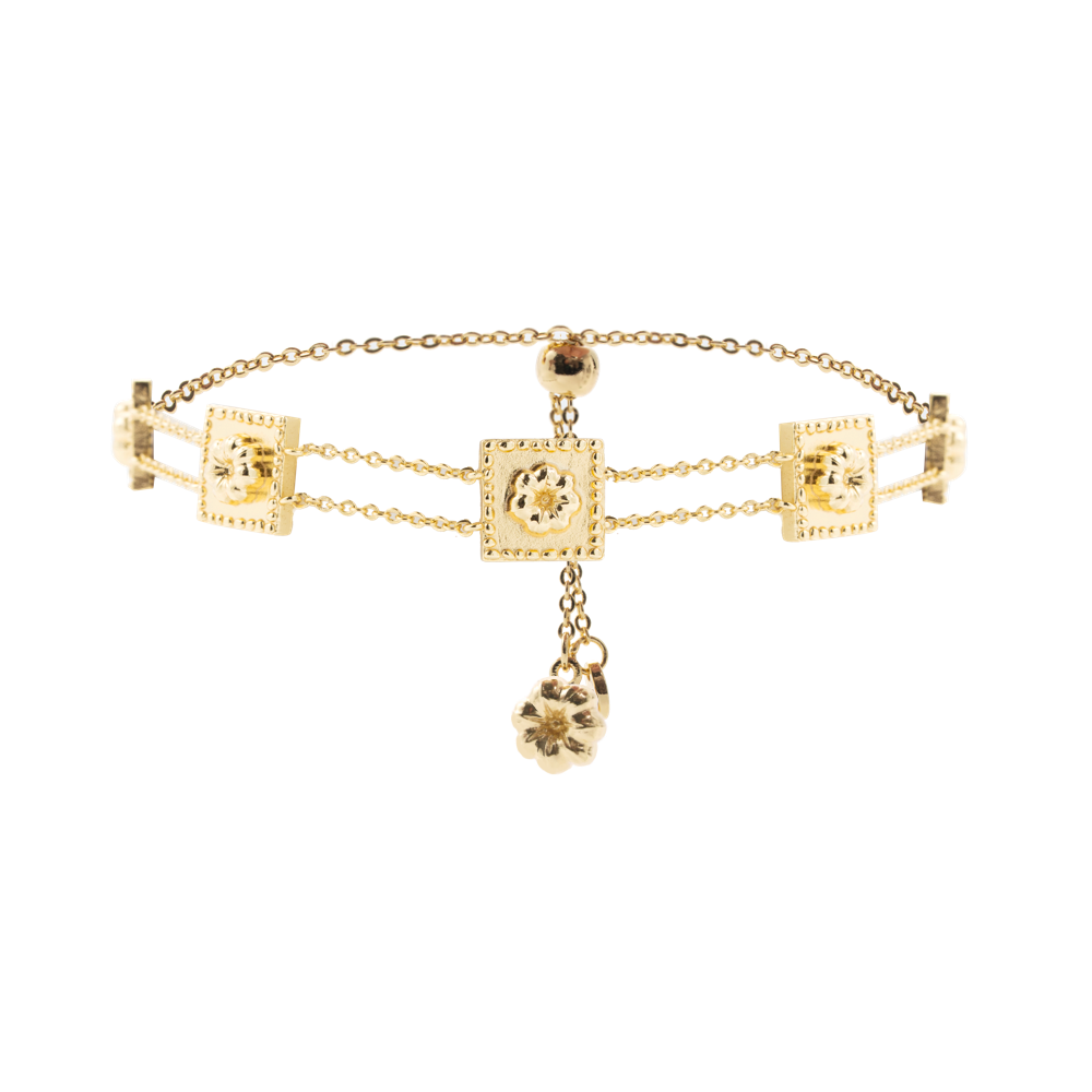 DOUBLE-LAYERED PUMPKIN FLOWERS BRACELET