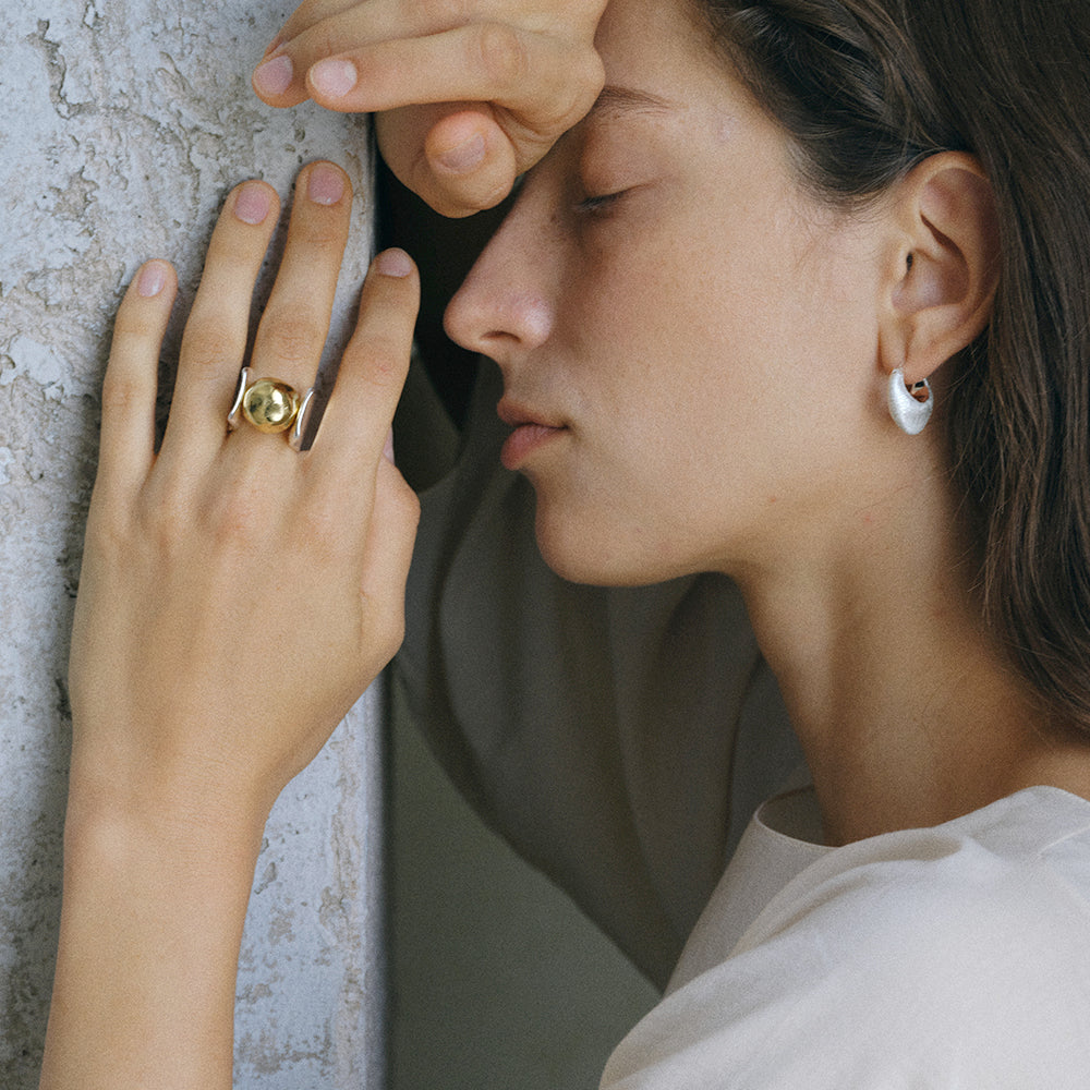 SCULPTURAL SPHERE RING