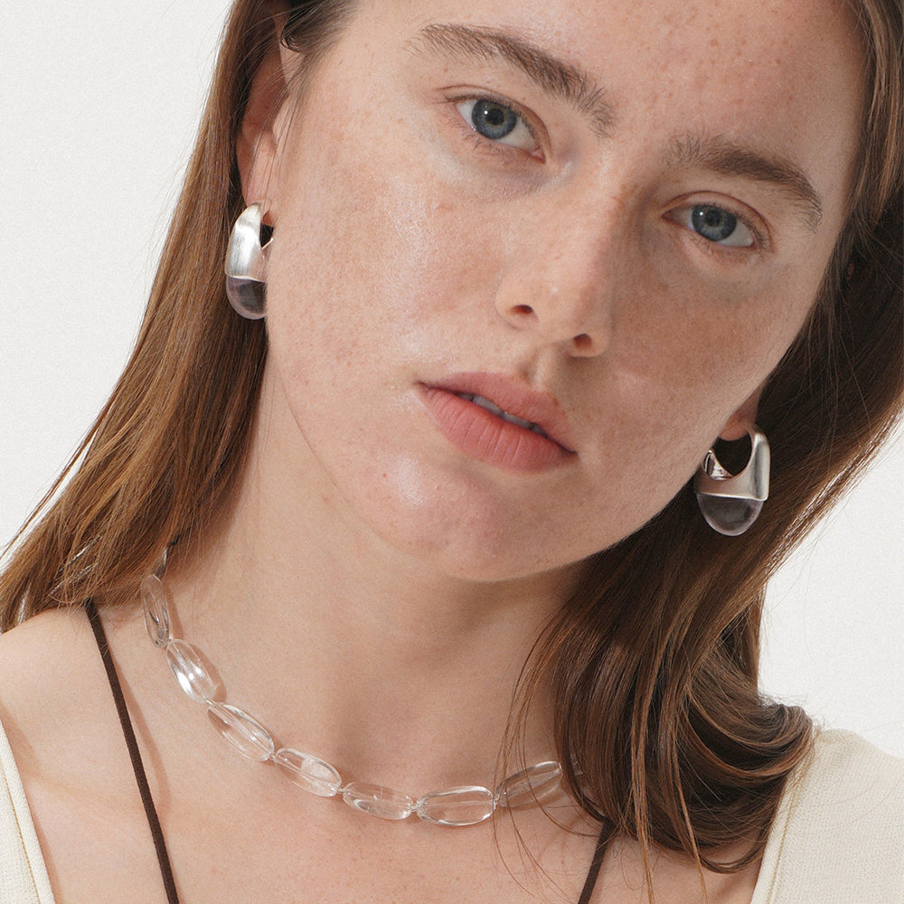 Hill Brushed Crystal Earrings