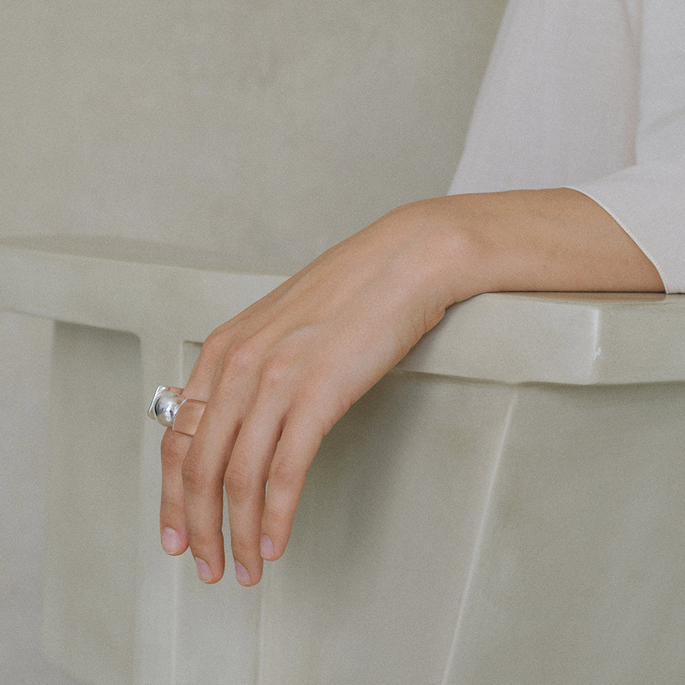 SCULPTURAL SPHERE RING