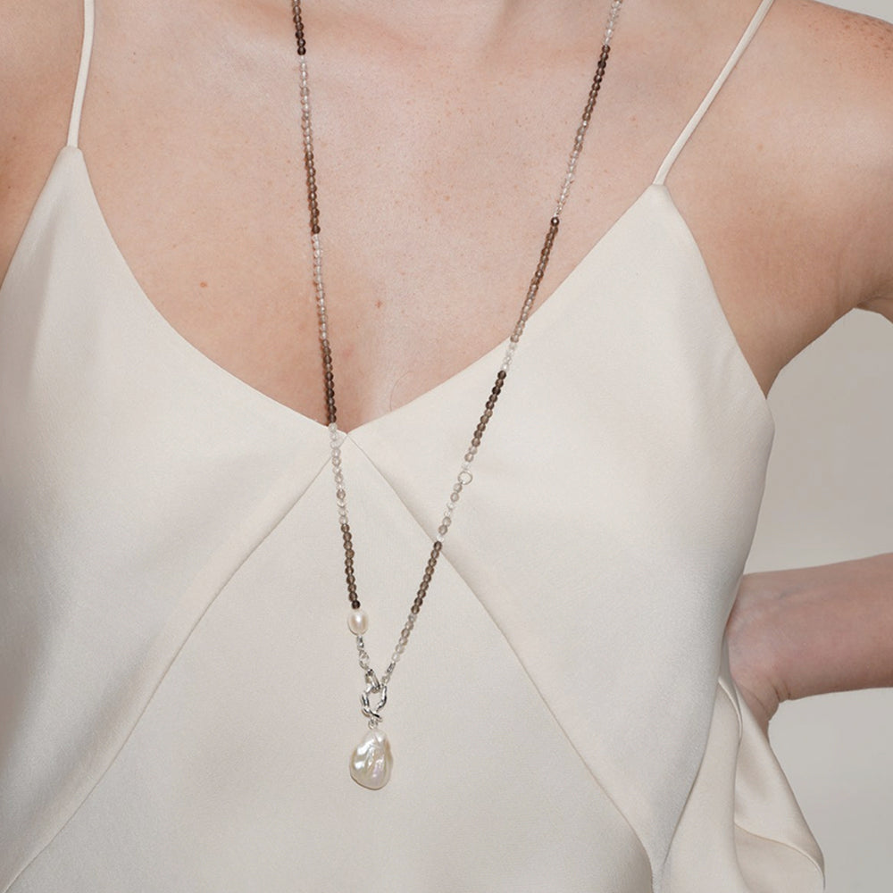 SUNSET BREEZE BAROQUE PEARL NECKLACE