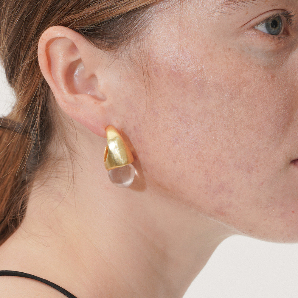 Hill Brushed Crystal Earrings