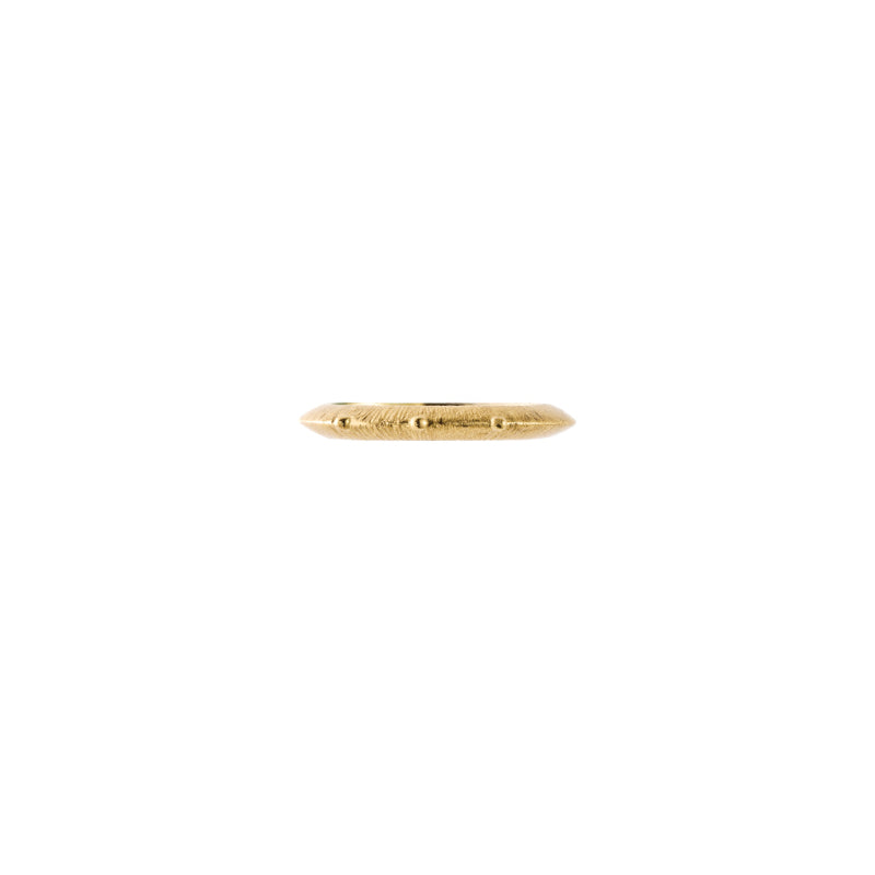 CRESCENT EMBROIDERED TEXTURED NARROW RING