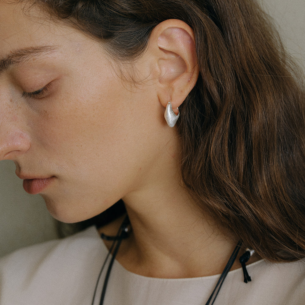 SILK EMBROIDERED CERAMIC JAR EARRINGS