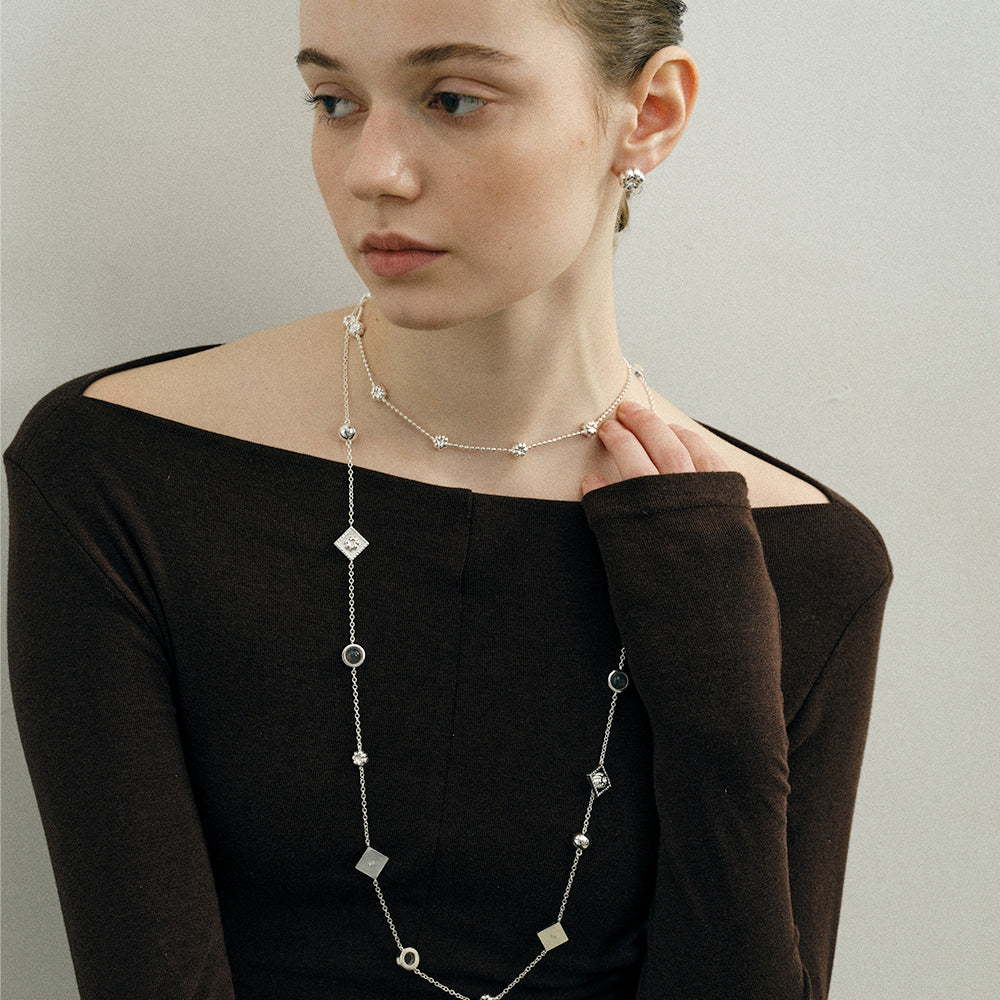 ADJUSTABLE PUMPKIN FLOWERS NECKLACE