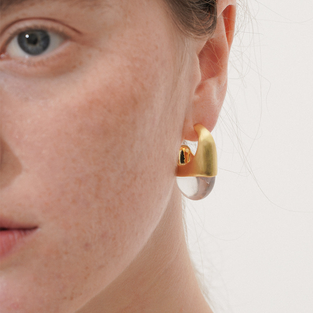 Hill Brushed Crystal Earrings