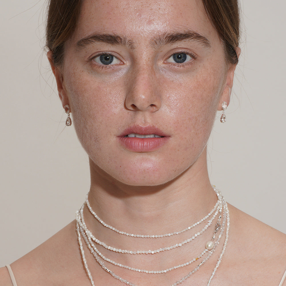 SUMMER GARDEN CRYSTAL TEARDROP EARRING