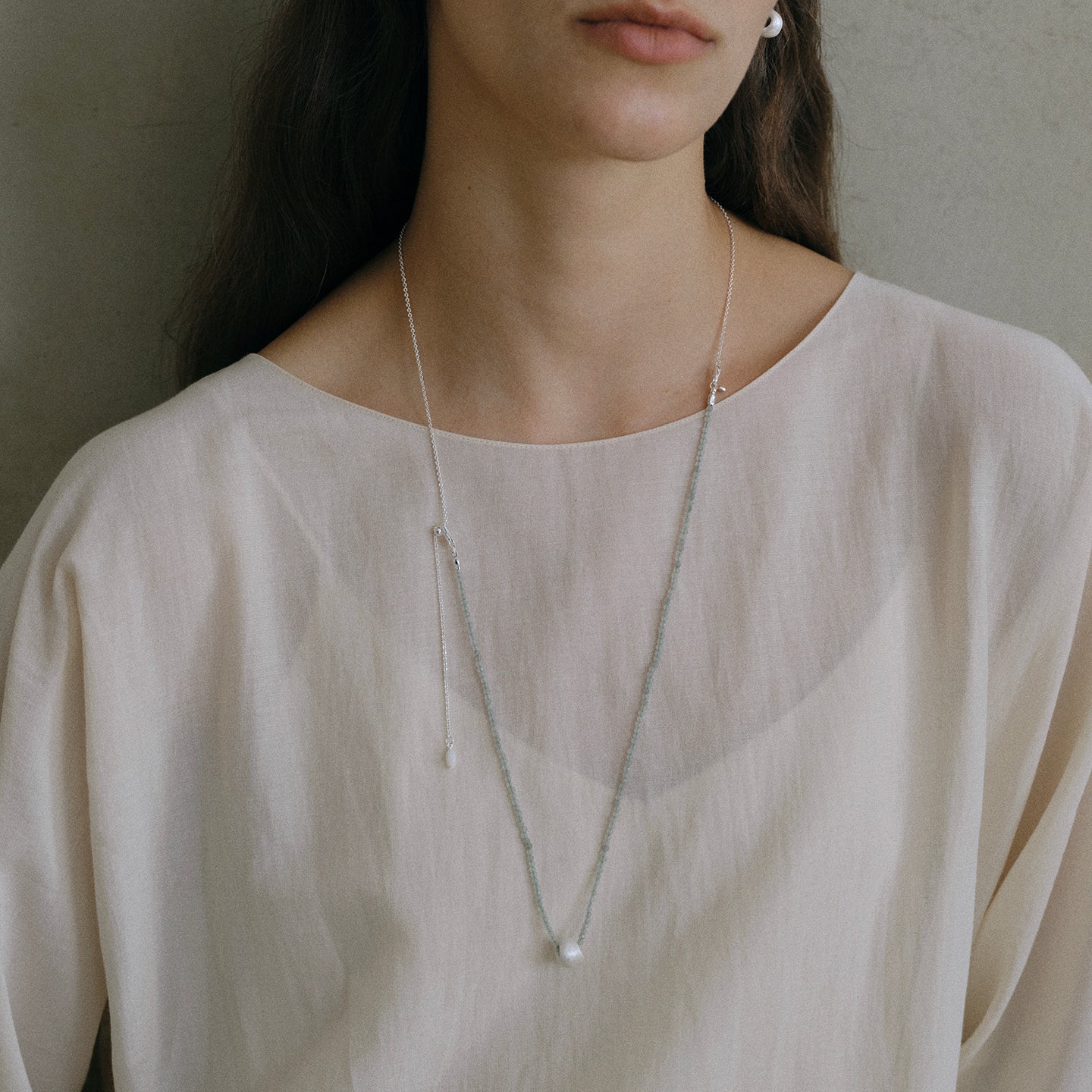 BRUSHED DOUBLE-LAYER NECKLACE