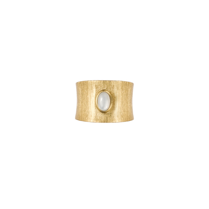 SILK EMBROIDERED WIDE RING