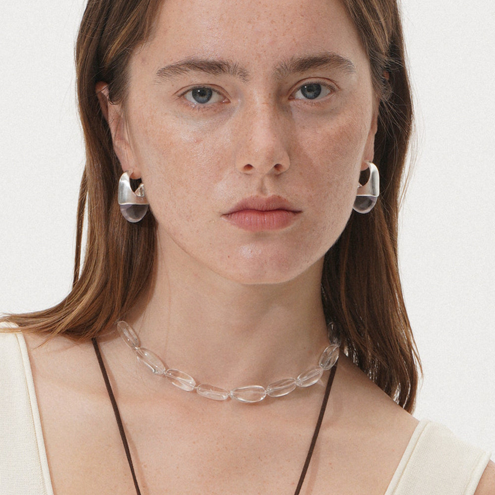 Hill Brushed Crystal Earrings