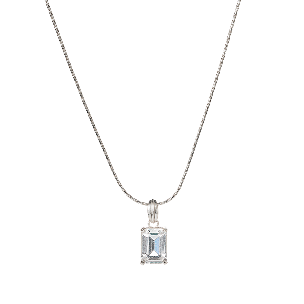 SUMMER GARDEN WHITE ICE CRYSTAL DETACHABLE PENDANT NECKLACE
