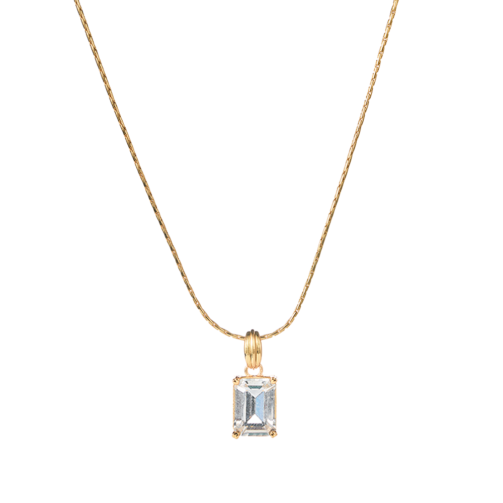 SUMMER GARDEN WHITE ICE CRYSTAL DETACHABLE PENDANT NECKLACE