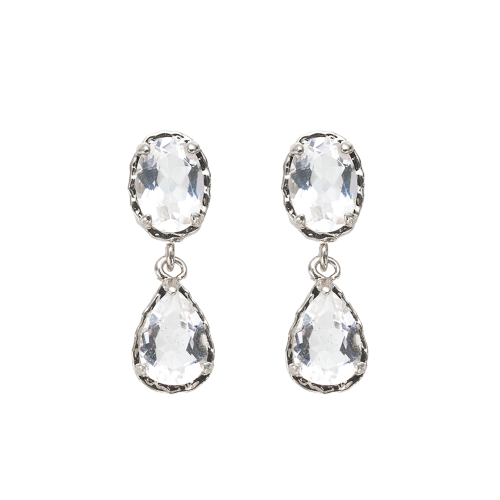 SUMMER GARDEN CRYSTAL TEARDROP EARRING