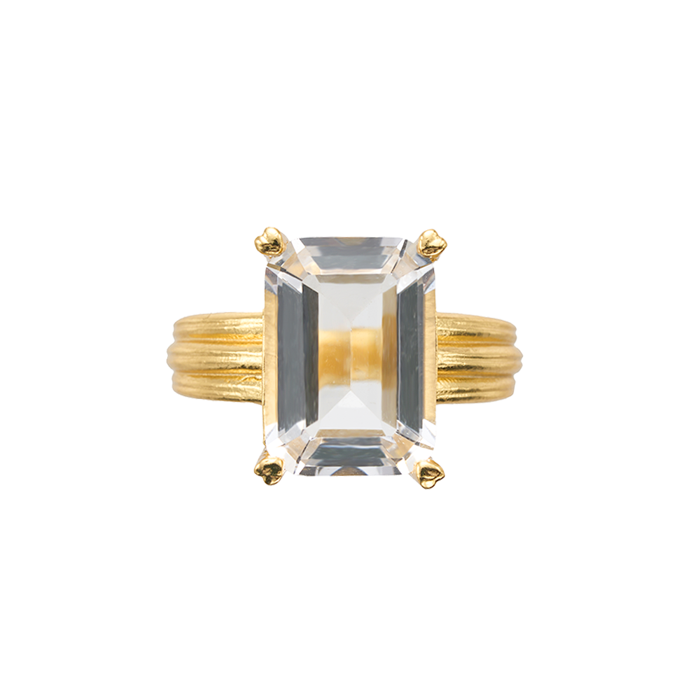 SUMMER GARDEN DOUBLE LAYERED CRYSTAL RING