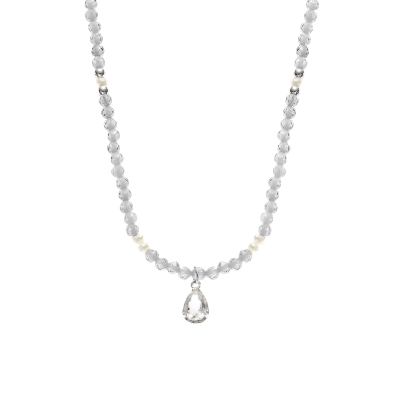 MINI CRYSTAL TEARDROP BEADED NECKLACE