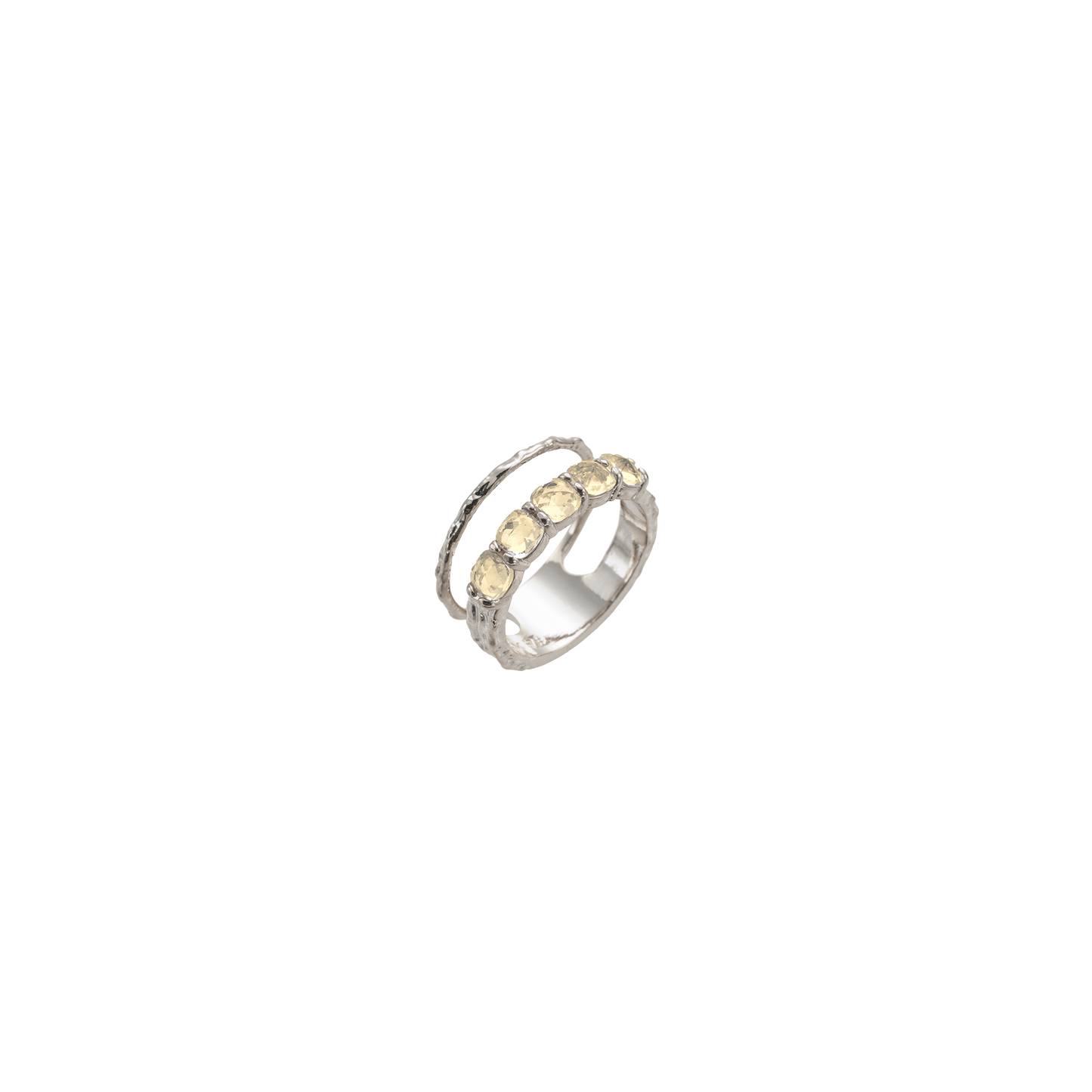 SUMMER GARDEN DOUBLE LAYERED CRYSTAL RING