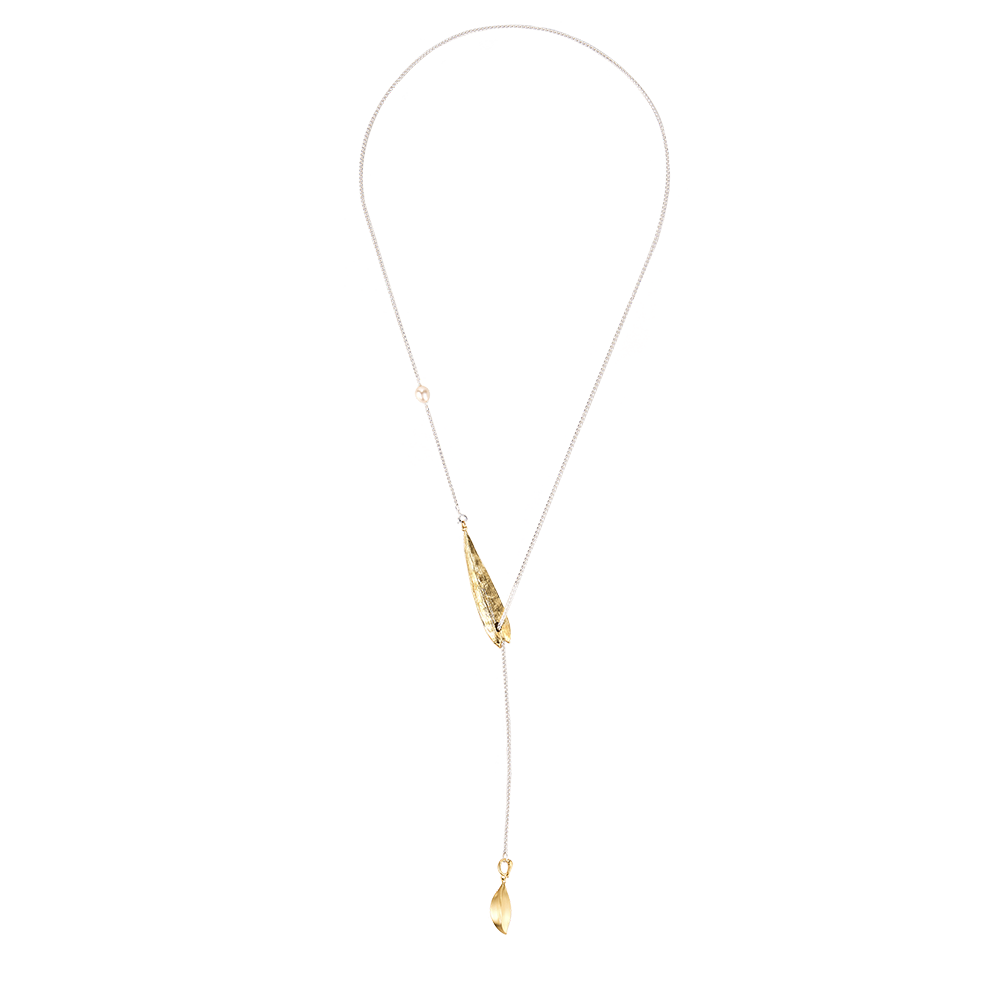 ADJUSTABLE DOUBLE SEEDPOD LONG NECKLACE