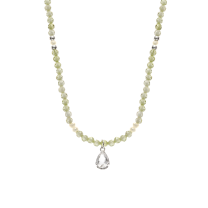 MINI CRYSTAL TEARDROP BEADED NECKLACE