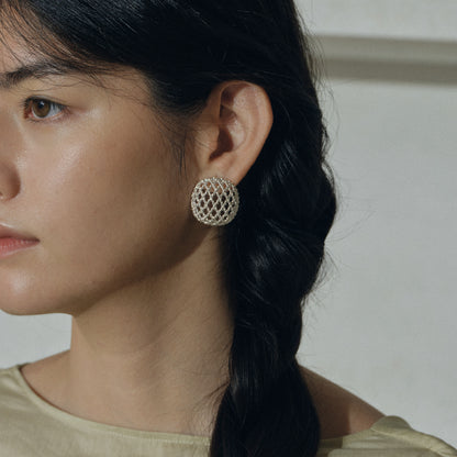 The Crochet Full Moon Earring