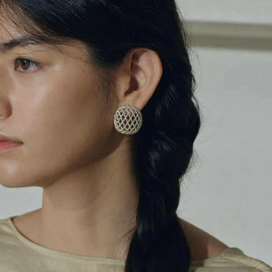 The Crochet Full Moon Earring