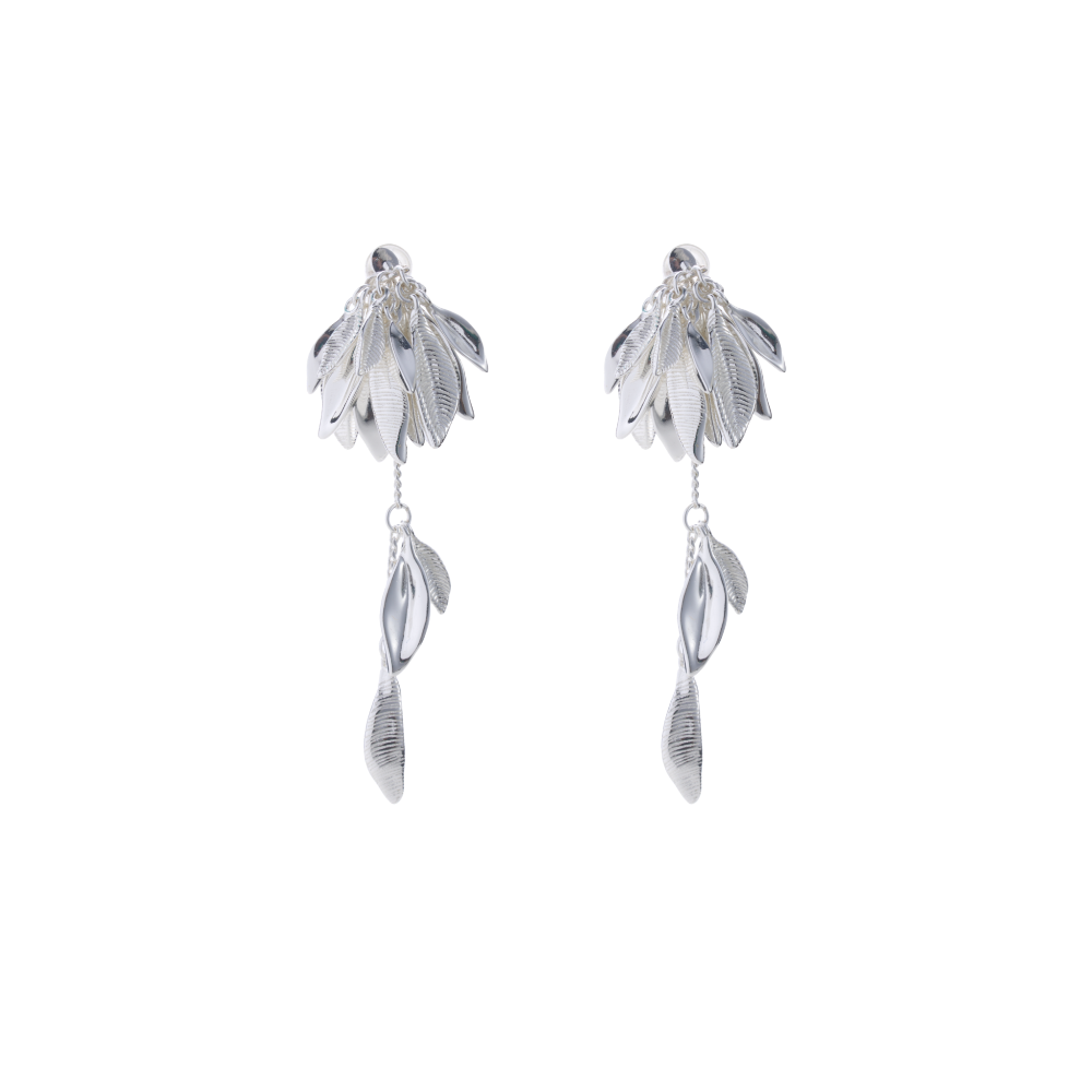 Detachable leaf earrings