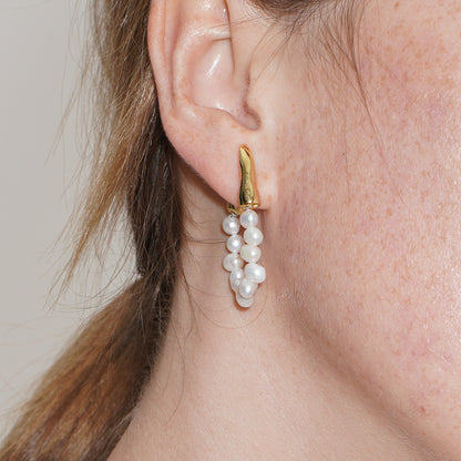 SUMMER GARDEN CRYSTAL HOOP EARRINGS