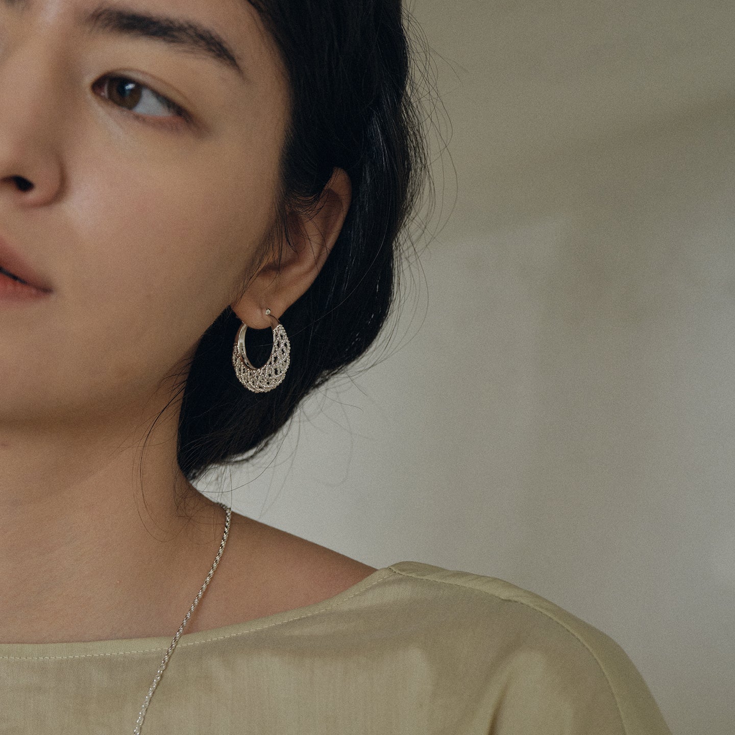 THe Crochet Crescent Earrings