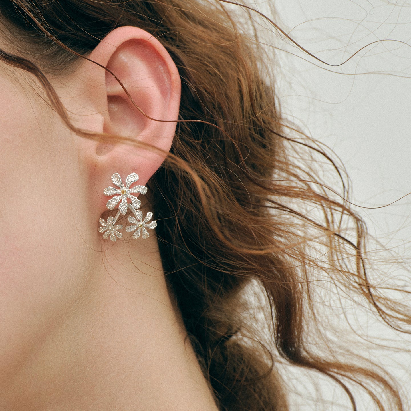 Gardenia Multi-wear Earrings - triple flower