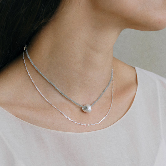 BRUSHED DOUBLE-LAYER NECKLACE