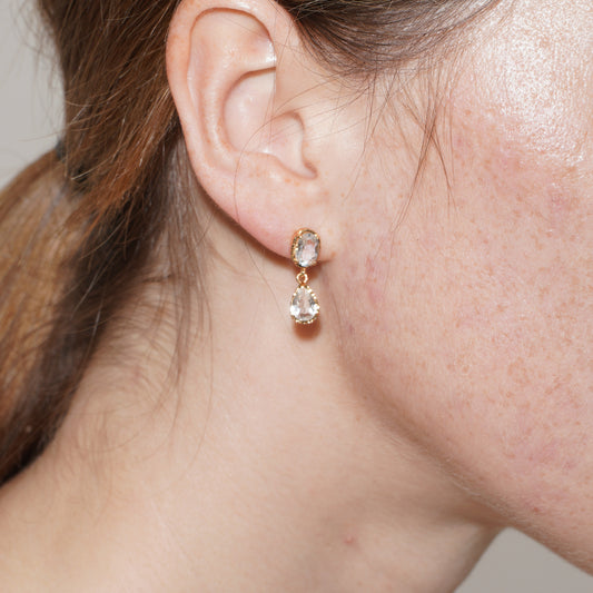 SUMMER GARDEN CRYSTAL TEARDROP EARRING