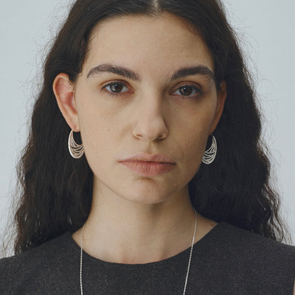 Hollow Flat Texture Earrings