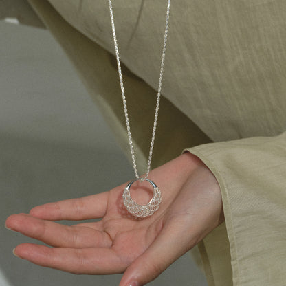 The Crochet Crescent Necklace