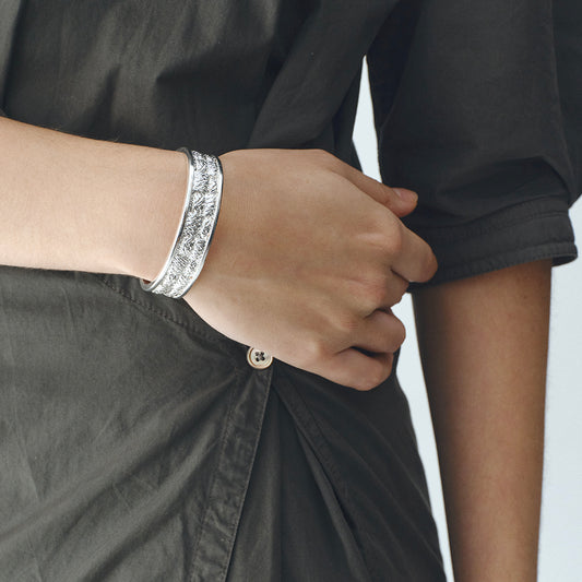 Woven Texture Wide Cuff Bracelet