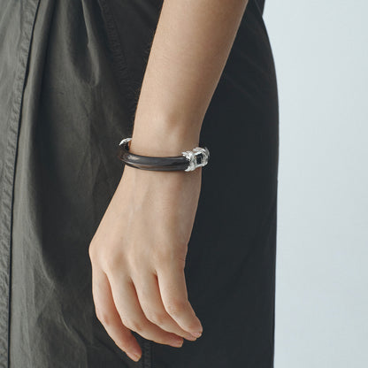 Woven Enamel Wrap Bracelet
