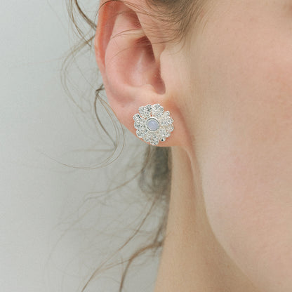 Double Petal Gardenia Earrings