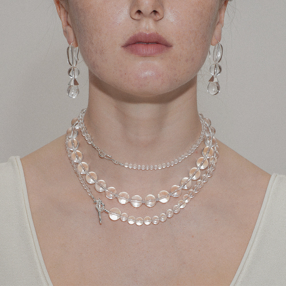 Multilayered Crystal Bubble Necklace