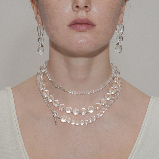 Multilayered Crystal Bubble Necklace