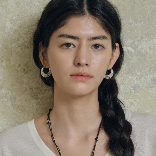 THe Crochet Crescent Earrings