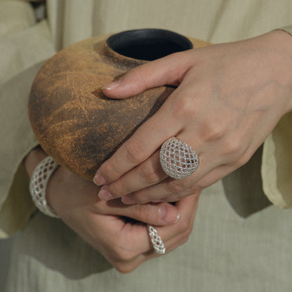 The Crochet Full Moon Ring