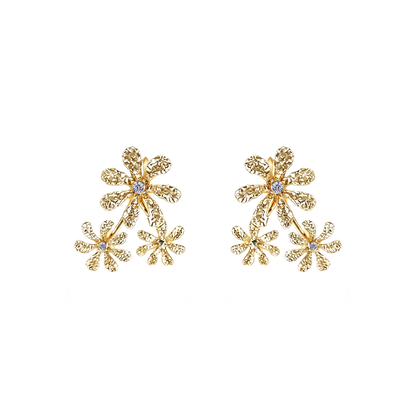 Gardenia Multi-wear Earrings - triple flower