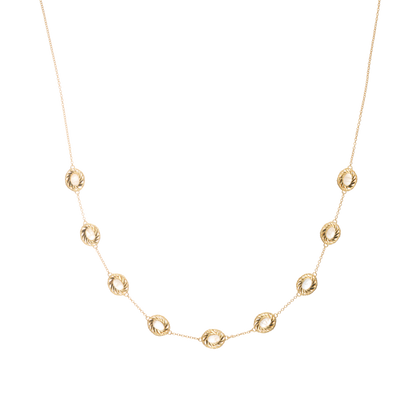 HOLLOW OUT NATURAL AGATE WHITE CRYSTAL NECKLACE