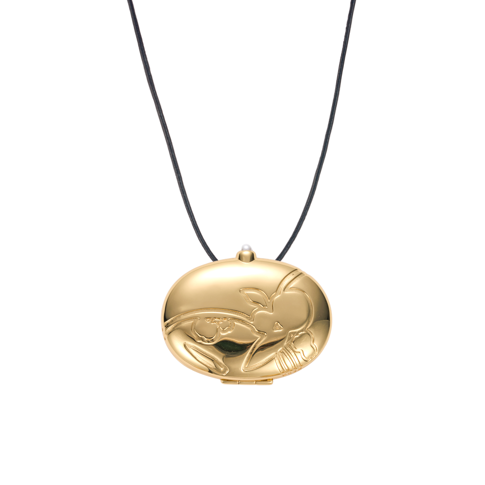 ENGRAVED FLORAL MOTIF NECKLACE